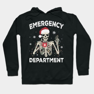 Emergency Department Christmas, Skeleton Christmas Hoodie